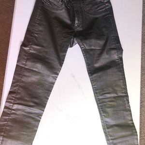 Rag & Bone pewter metallic jeans